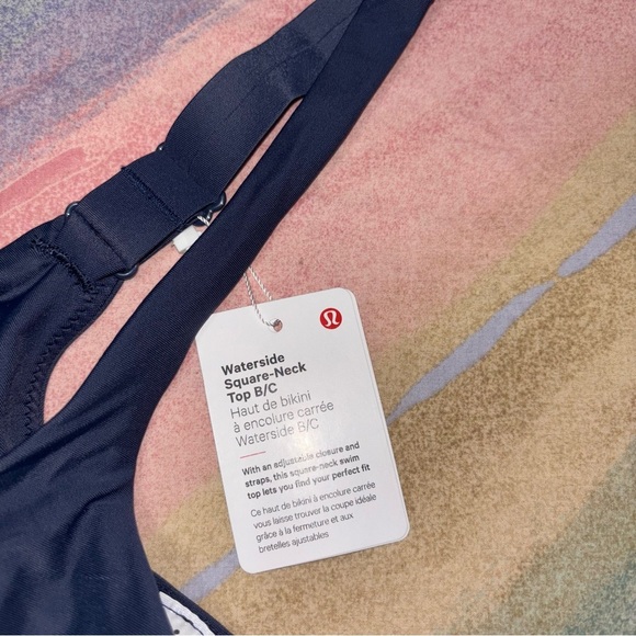 Lululemon Waterside Square-Neck Swim Top B/C Cup - True Navy blue - Picture 9 of 9